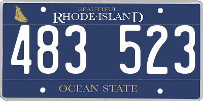RI license plate 483523