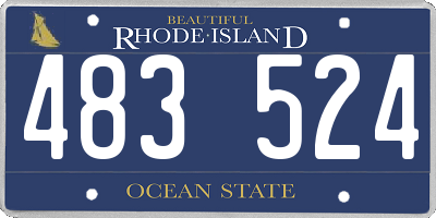RI license plate 483524
