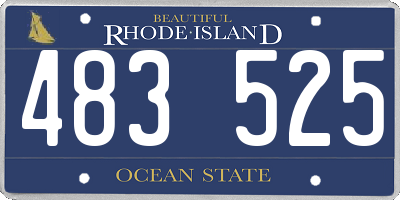 RI license plate 483525