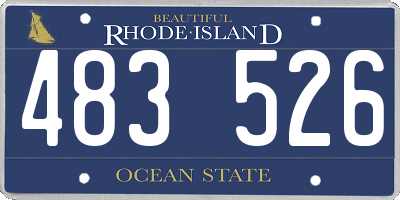 RI license plate 483526