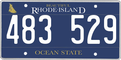 RI license plate 483529