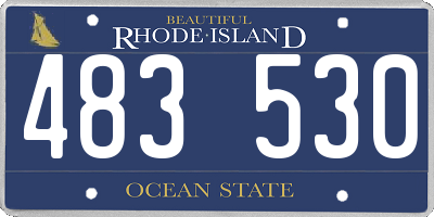 RI license plate 483530