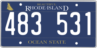 RI license plate 483531