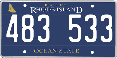 RI license plate 483533