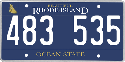 RI license plate 483535