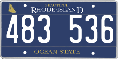 RI license plate 483536