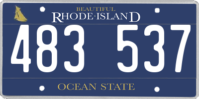 RI license plate 483537