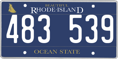 RI license plate 483539