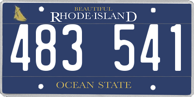RI license plate 483541