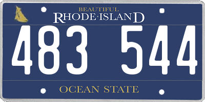 RI license plate 483544