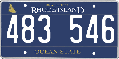 RI license plate 483546