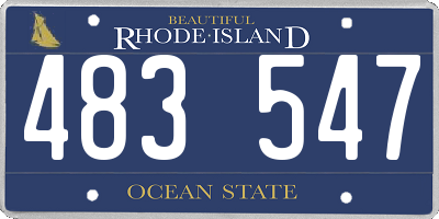 RI license plate 483547