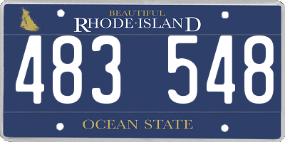 RI license plate 483548