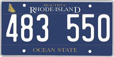 RI license plate 483550