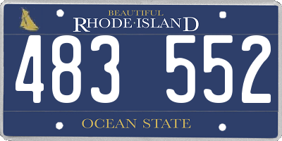 RI license plate 483552