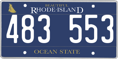 RI license plate 483553