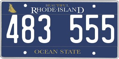 RI license plate 483555