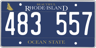 RI license plate 483557