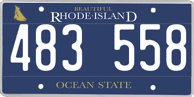 RI license plate 483558