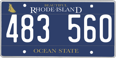 RI license plate 483560