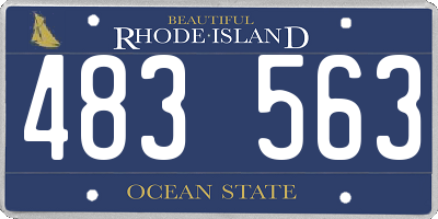 RI license plate 483563
