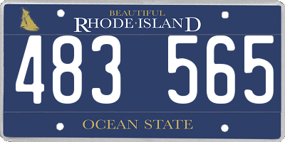 RI license plate 483565