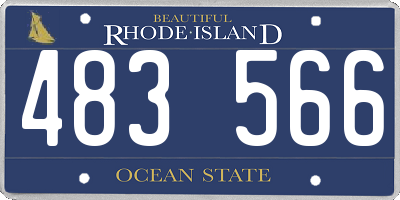 RI license plate 483566