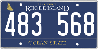 RI license plate 483568