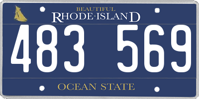 RI license plate 483569