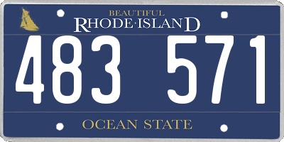 RI license plate 483571