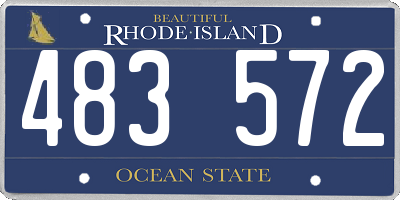 RI license plate 483572