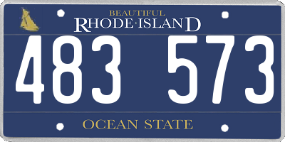 RI license plate 483573