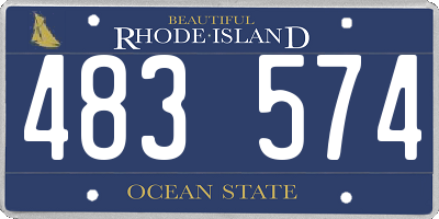 RI license plate 483574
