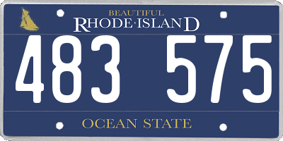 RI license plate 483575