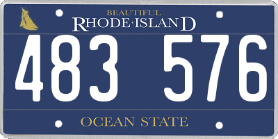 RI license plate 483576
