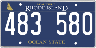 RI license plate 483580