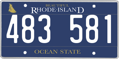 RI license plate 483581