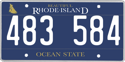 RI license plate 483584