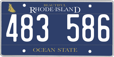 RI license plate 483586