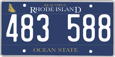 RI license plate 483588