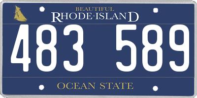 RI license plate 483589