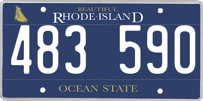 RI license plate 483590