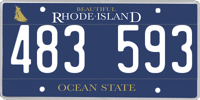RI license plate 483593