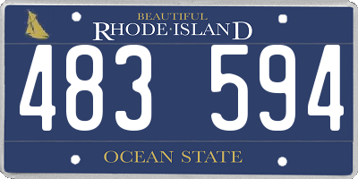 RI license plate 483594