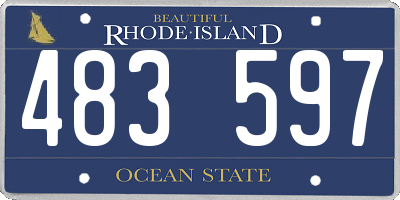 RI license plate 483597