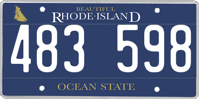 RI license plate 483598