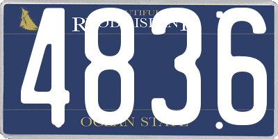 RI license plate 4836