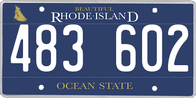 RI license plate 483602