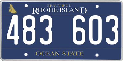 RI license plate 483603