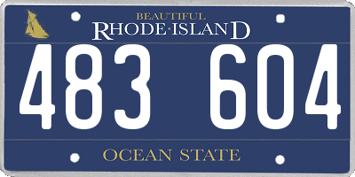 RI license plate 483604